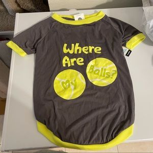 NWT XL Great Choice Balls Dog T-Shirt